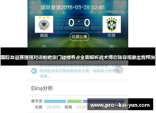 国际友谊赛强强对话前瞻豪门碰撞看点全面解析战术博弈阵容观察走势预测